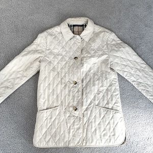 Quilted Burberry cream Jacket, size L